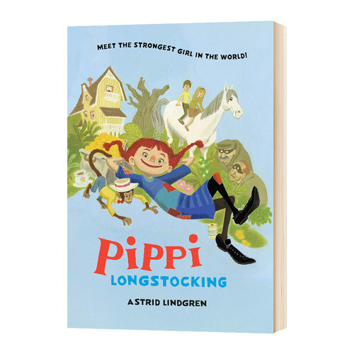 长袜子皮皮 英文原版儿童读物 Pippi Longstocking 新版 长袜皮皮系列 英文版美国校园小说 儿童英语章节书 进口原版书籍