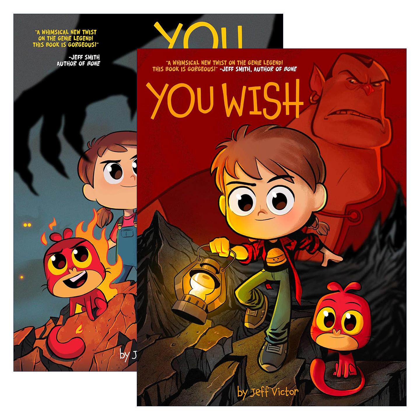 英文原版 You Wish 你许愿吧2册 儿童奇幻冒险漫画 Jeff Victor 英文版 进口英语原版书籍