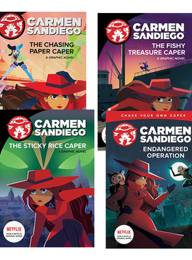 神偷卡门1-4册 Netflex剧 Graphic Novel 英文原版儿童电影漫画故事图画书 进口英语书籍