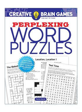 英文原版 Creative Brain Games Perplexing Word Puzzles 创意脑力游戏 令人困惑的字谜 填字 谜题 Rick Brightfield 英文版