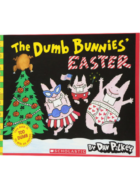 迷糊兔的复活节 The Dumb Bunnies' Easter 英文原版儿童幽默趣味绘本 神探狗Dog man同作者Dav Pilkey 进口英语书籍