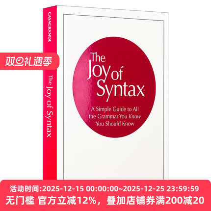 The Joy of Syntax 句法的乐趣 英文原版词典字典 进口英语工具书籍