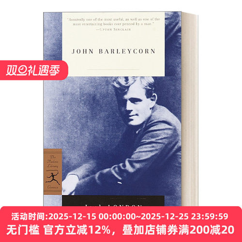 英文原版 John Barleycorn 约翰·巴雷肯 Jack London杰克·伦敦 兰登书屋现代图书馆经典系列 英文版 进口英语原版书籍