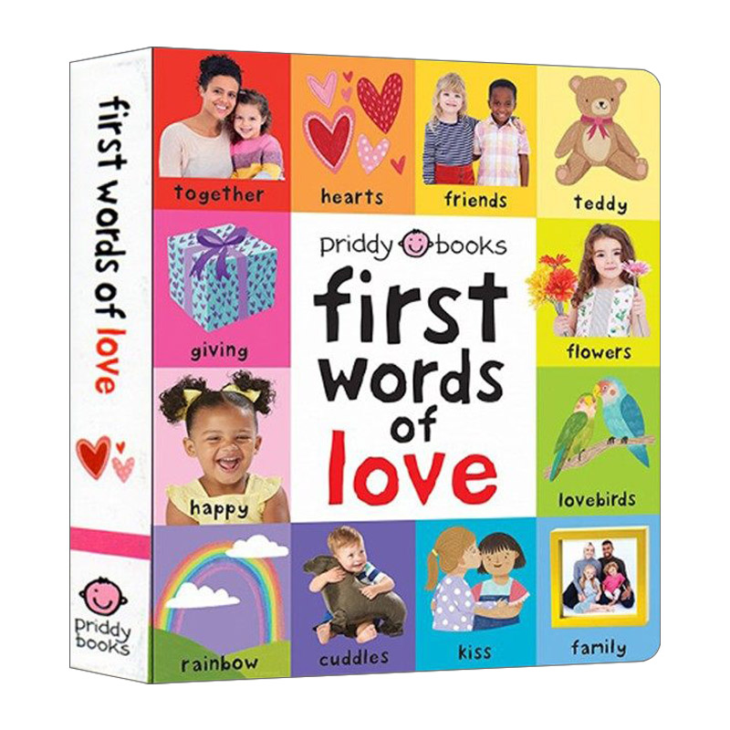 英文原版绘本 First 100 First Words of Love 启蒙认知100词系列 绘本 纸板书 英文版 进口英语原版书籍