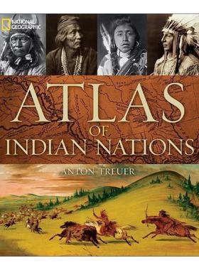 英文原版 Atlas of Indian Nations 印第安民族地图集 原住民历史与文化指南 美国国家地理 精装 英文版 进口英语原版书籍