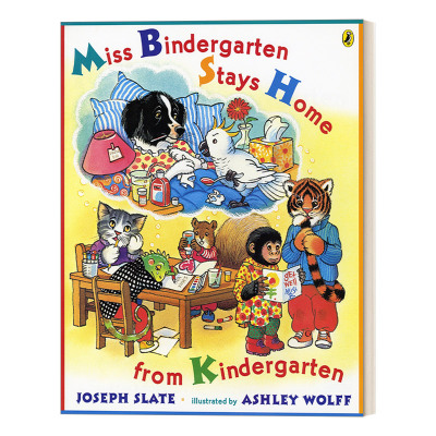 英文原版 Miss Bindergarten Stays Home From Kindergarten 宾得小姐从幼儿园就待在家里 吴敏兰绘本书单同系列 英文版 进口书籍