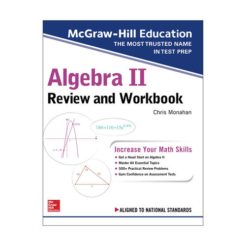英文原版 Algebra II Review and Workbook 代数2复习练习册 麦格劳教育 英文版 进口英语原版书籍