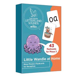 英文原版 Little Wandle at Home More Phonics Flashcards for Reception 自然拼读闪卡阶段3 43张 英文版 进口英语原版书籍