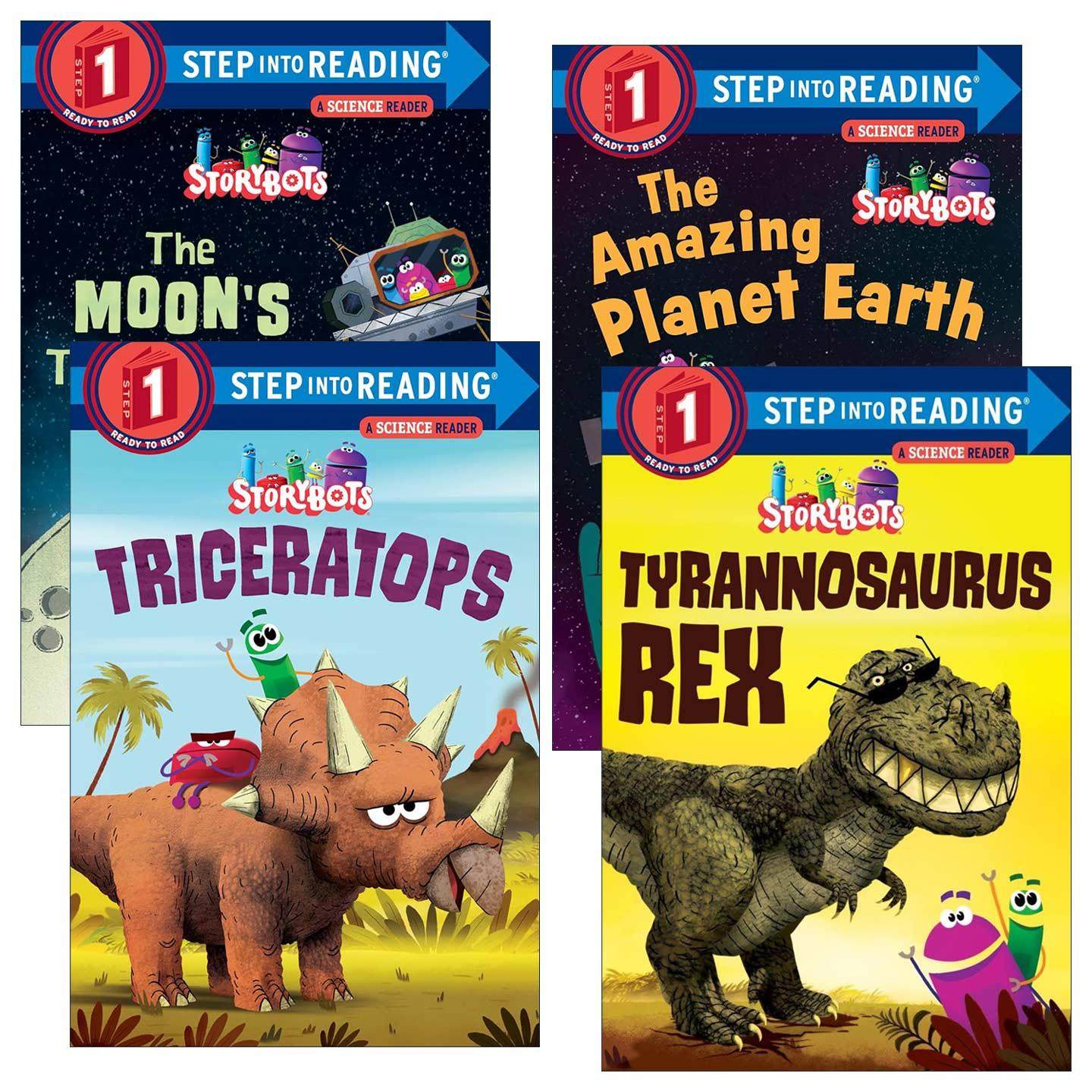 英文原版 Step into Reading 1 -StoryBots系列4册 儿童绘本 英文版 进口英语原版书籍