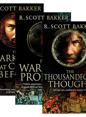 英文原版 The Prince of Nothing 乌有王子三部曲3册 R.Scott Bakker R.斯科特巴克 前度的黑暗+战士先知+千重思想 英文版 进口书
