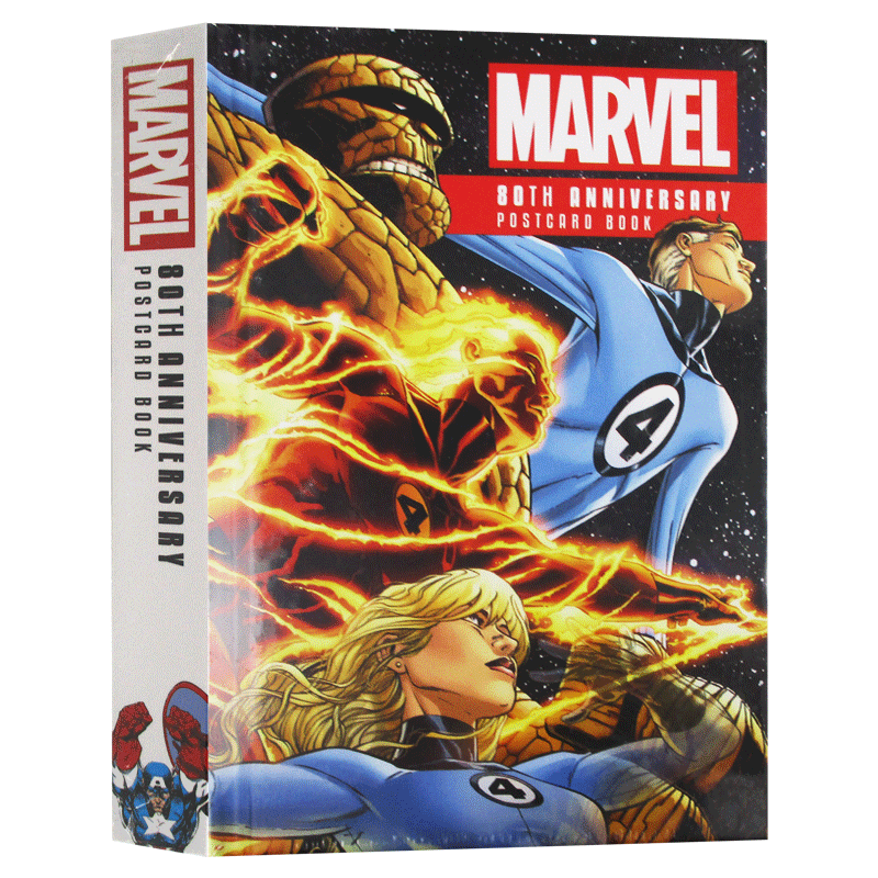 漫威80周年明信片合集图鉴 精装 Marvel 80th Anniversary Postcard Book 漫威周边 英文原版动漫画册 Marvel Comics 进口英语书