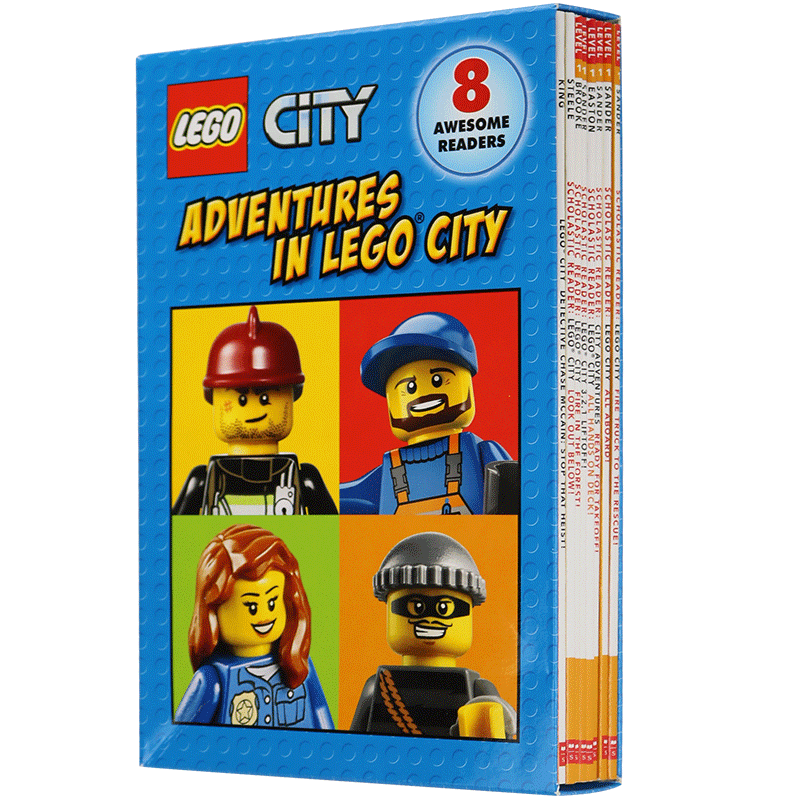 英文原版绘本 乐高城市历险8册 Scholastic Reader Adventures In Lego City 儿童英语分级读物 学乐分阶阅读 英文版进口书籍