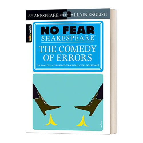 别怕莎士比亚  错误的喜剧 Sparknotes Comedy of Errors No Fear Shakespeare 英文原版文学读物 进口喜剧艺术英语书籍