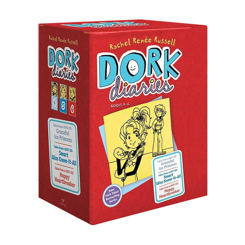 Dork Diaries Box Set Books 4-6 多克日记 4-6 精装 英文原版儿童读物 进口英语书籍