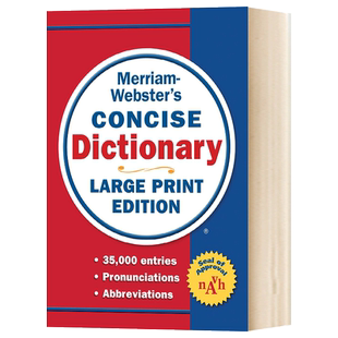 韦氏简明词典 大字版 Merriam-Webster’s Concise Dictionary Large Print Edition 英文原版英英字典 进口英语工具学习书籍