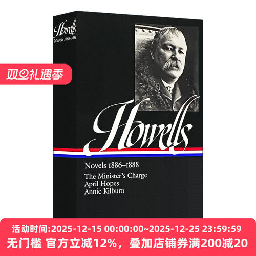 英文原版小说 William Dean Howells Novels 1886-1888 LOA #44 威廉·迪恩·豪威尔斯 小说 精装 英文版 进口英语原版书籍