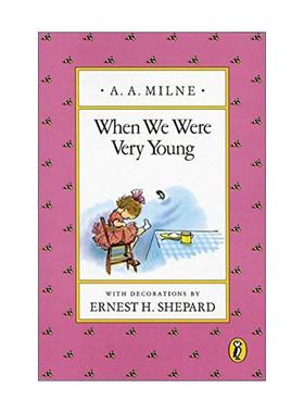 英文原版 When We Were Very Young Winnie-the-Pooh 当我们小的时候 儿童精装诗歌绘本 小熊维尼 A. A. Milne 进口英语原版书籍