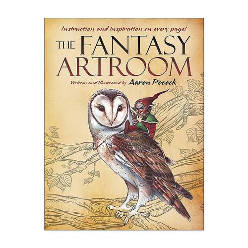 英文原版 The Fantasy Artroom 幻想艺术室 绘画技巧实用插图指南 素描 水彩 线条艺术 英国插画师Aaron Pocock 进口英语原版书籍