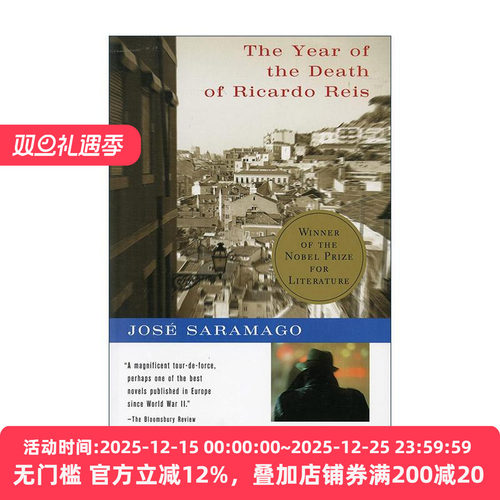 英文原版 The Year of the Death of Ricardo Reis 里卡尔多·雷耶斯离世那年 萨拉马戈 英文版 进口英语原版书籍