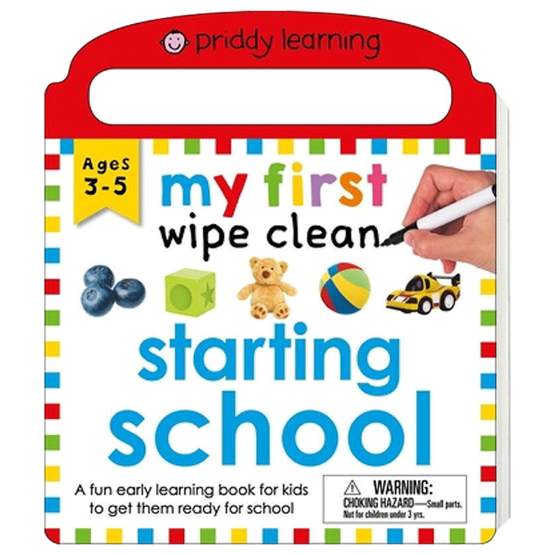 擦擦书 开始上学  My First Wipe Clean Starting School 精装 英文原版儿童英语单词学习书籍 进口书 Roger Priddy