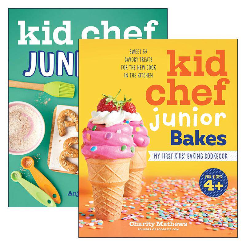 英文原版 Kid Chef Junior系列2册 小厨师 儿童美食烹饪指南 提高动手能力 英文版 进口英语原版书籍