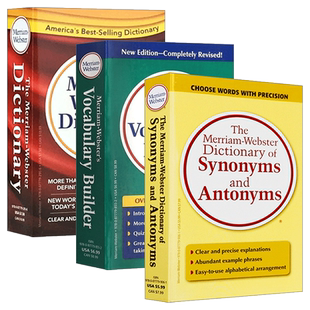 韦氏三宝3册套装 韦氏词根辞典+韦氏英语字典+韦氏英语词典  英文原版 Merriam Webster's Vocabulary Builder 进口书籍