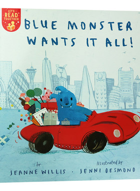 Let's Read Together系列1 蓝色怪物想要一切 Blue Monster Wants It All!  英文原版儿童英语故事图画绘本 进口英语启蒙书籍