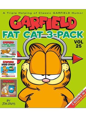 英文原版 Garfield Fat Cat 3-Pack #25 加菲猫漫画 3本套装25 英文版 进口英语原版书籍