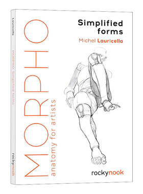 简易人体绘画教学 艺术家的解剖学 Morpho Simplified Forms Anatomy for Artists 英文原版素描速写绘画技巧 进口英语书