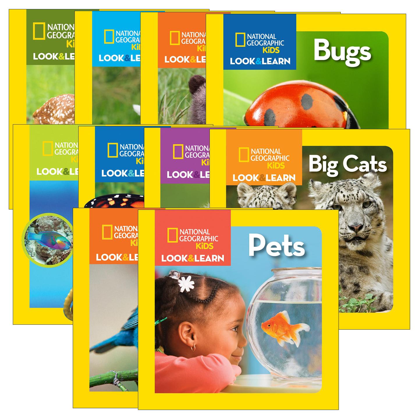 英文原版 National Geographic Kids Look and Learn 国家地理看与学动物系列10册 纸板书 绘本 英文版 进口英语原版书籍