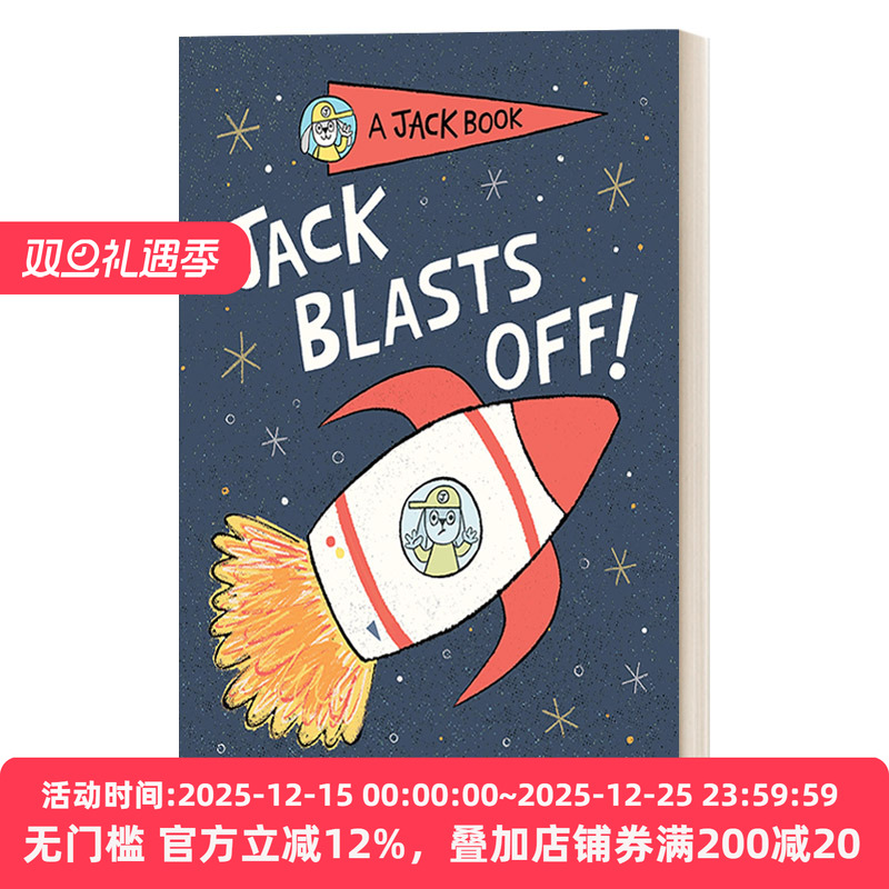 英文原版 A Jack Book 02 Jack Blasts Off 兔子杰克之书系列2 杰克离开了 儿童精装章节桥梁书故事绘本 幽默笑话 英文版 进口书籍