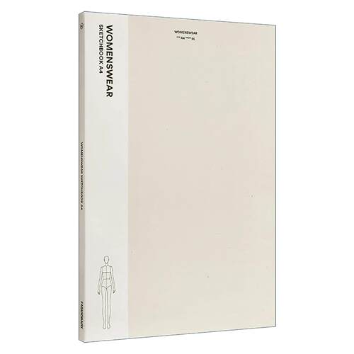 英文原版 Fashionary Womenswear Sketchbook A4 女装素描本A4 精装 英文版 进口英语原版书籍