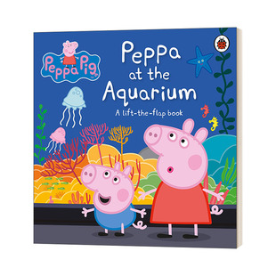 the Aquarium 小猪佩奇在水族馆 儿童绘本 Pig 英文原版 进口英语纸板书籍 Peppa