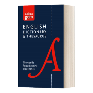 Collins Gem English Dictionary and Thesaurus 6th edition 柯林斯英语字典与同义词词典 袖珍版 英文原版词典 进口英语工具书籍