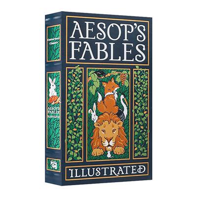 英文原版 Aesop's Fables Illustrated 伊索寓言 插图版 精装皮质封面词Leather-bound Classics 英文版 进口英语原版书籍