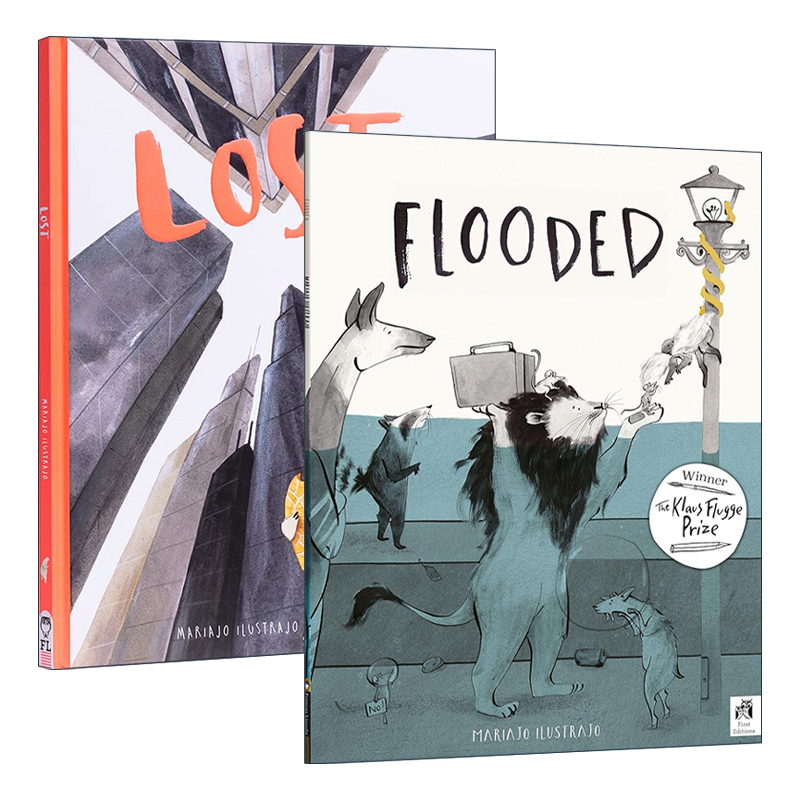 英文原版 Flooded/Lost儿童动物绘本2册西班牙插画师Mariajo Ilustrajo英文版进口英语原版书籍