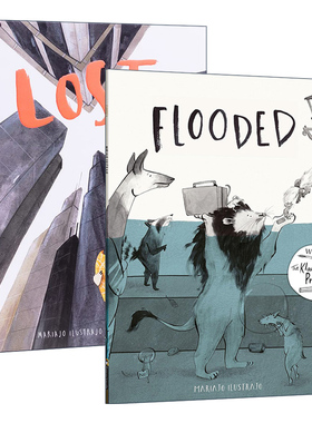 英文原版 Flooded/Lost 儿童动物绘本2册 西班牙插画师Mariajo Ilustrajo 英文版 进口英语原版书籍