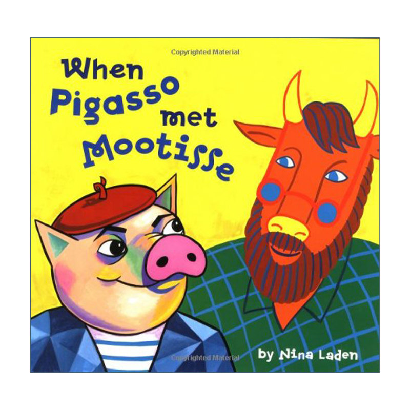 英文原版绘本 When Pigasso Met Mootisse 当毕加索遇上马蒂斯 立体主义的猪和野兽派的牛 精装绘本 英文版 进口英语原版书籍