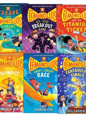 英文原版 Mr. Lemoncello's Library 神奇图书馆系列1-6册 终极真相 图书馆突围 奥林匹克竞赛 美妙的终曲 英文版 进口原版书籍