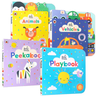 书籍 Touch 英文版 Baby 进口纸板翻翻书 Ladybird 英文原版 6岁亲子共读 系列触摸认知书4册 大开本 幼儿英语启蒙读物 原版