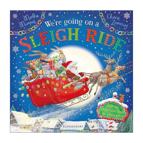 英文原版 We're Going on a Sleigh Ride 我们要做圣诞老人的雪橇 小兔子系列绘本 纸板书 英文版 进口英语原版书籍