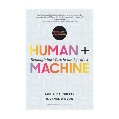英文原版 Human + Machine Updated and Expanded 人类与机器 更新扩充版 在人工智能时代重新构想工作 哈佛商业评论 精装