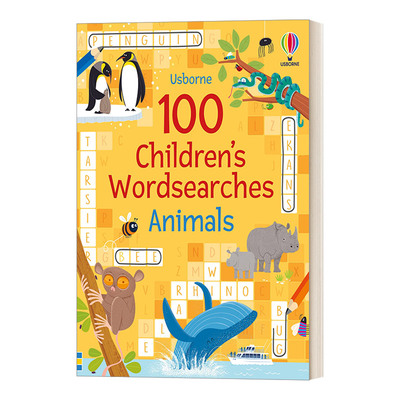 英文原版 100 Children's Wordsearches Animals 尤斯伯恩100个找词游戏 动物主题 英文版 进口英语原版书籍