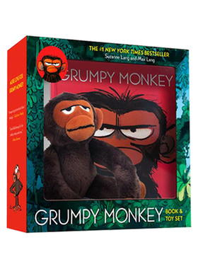 Grumpy Monkey Book and Toy Set 暴躁猴 脾气暴躁的猴子 英文原版儿童情绪控制绘本带玩具 礼盒装 进口英语书籍