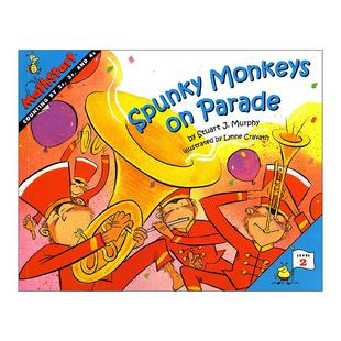 英文原版 Mathstart Level 2 Spunky Monkeys on Parade 数学启蒙绘本2级 英文版 进口英语原版书籍