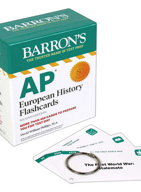 英文原版 AP European History Flashcards  Second Edition 巴朗AP欧洲历史闪卡 第2版 英文版 进口英语原版书籍