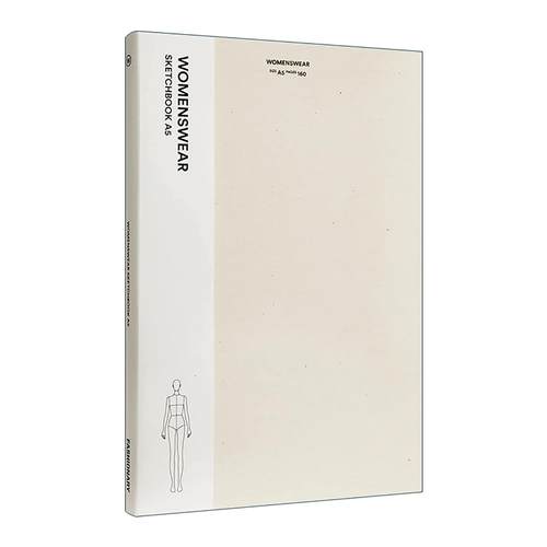 英文原版 Fashionary Womenswear Sketchbook A5 男装素描本A5 精装 英文版 进口英语原版书籍