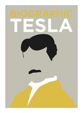 英文原版 Biographic Tesla 特斯拉 物理学家 信息图表式精装名人传记 英文版 进口英语原版书籍