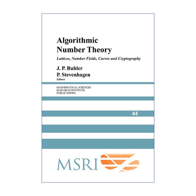 Algorithmic Number Theory 算法数论 剑桥数理研究所刊物系列