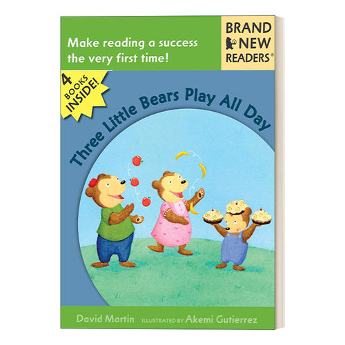 英文原版 Three Little Bears Play All Day Brand New Readers 三只小熊玩了一整天 儿童绘本 Candlewick分级读物 英文版 进口书